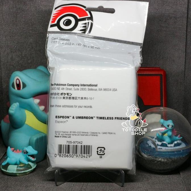 Promo Baru - Sleeve Pokemon Center World Championship Yokohama ( Wcs ) 2023 Espeon & Umbreon Timeles