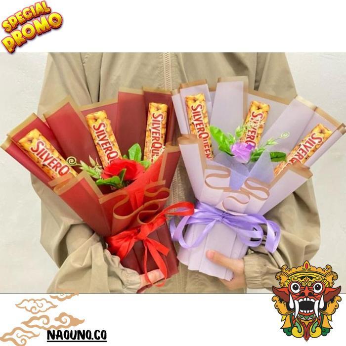 Buket Silverqueen | Buket Bunga Palsu | Buket Snack | Buket Mon*Y | Buket Cokelat | Buket Valentine 