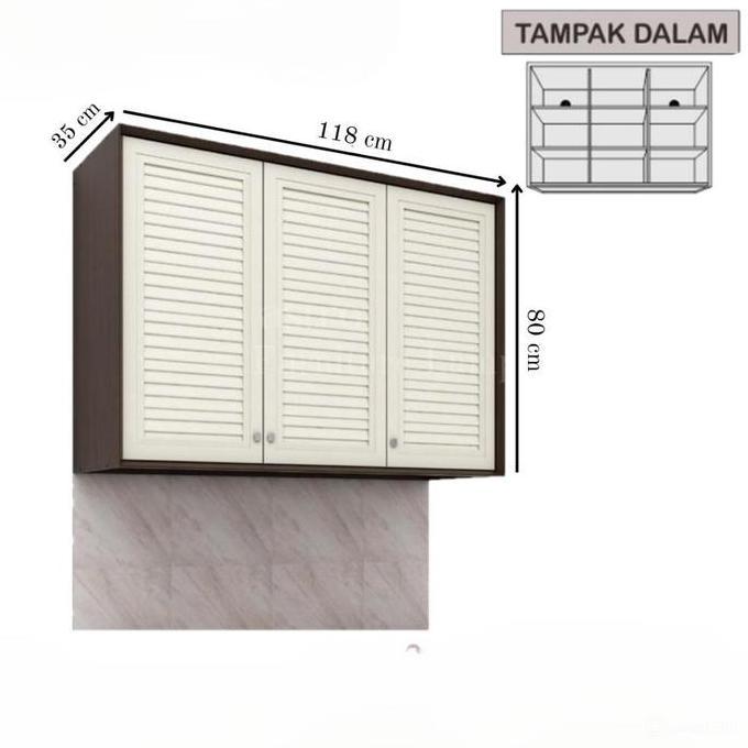 Kitchen set atas 3 pintu Valencia