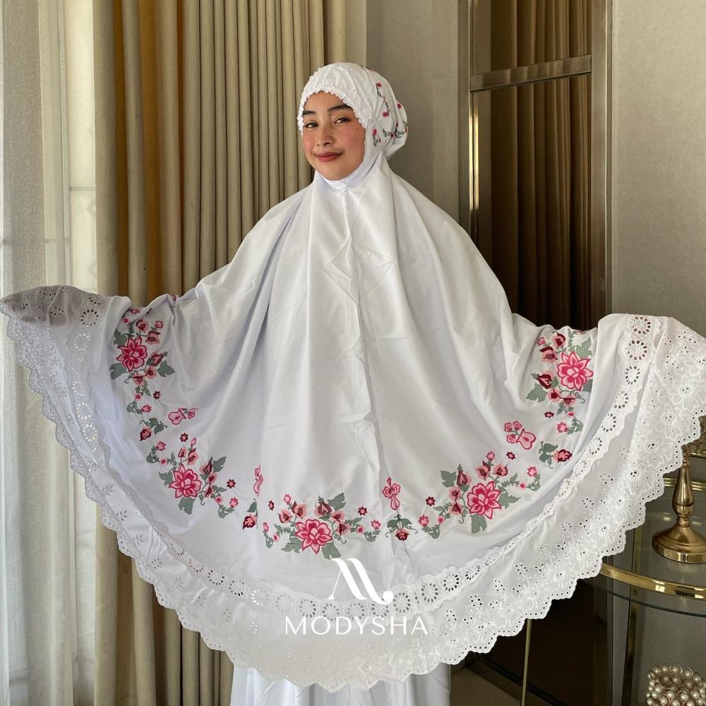 hot deals mukena syahfa bordir padang katun anti uv jumbo premium by modysha