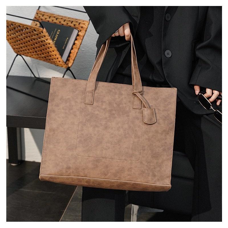 Leather Concept Tote Bag Tas Selempang Kulit Tas Kulit Pria Tas Kerja Pria Vosca Khaki