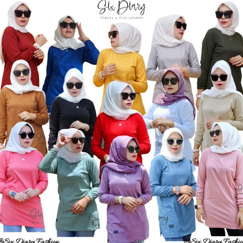 flash sale tunik terbaru | fashion wanita terbaru | baju wanita | tunik polos original six diary | s