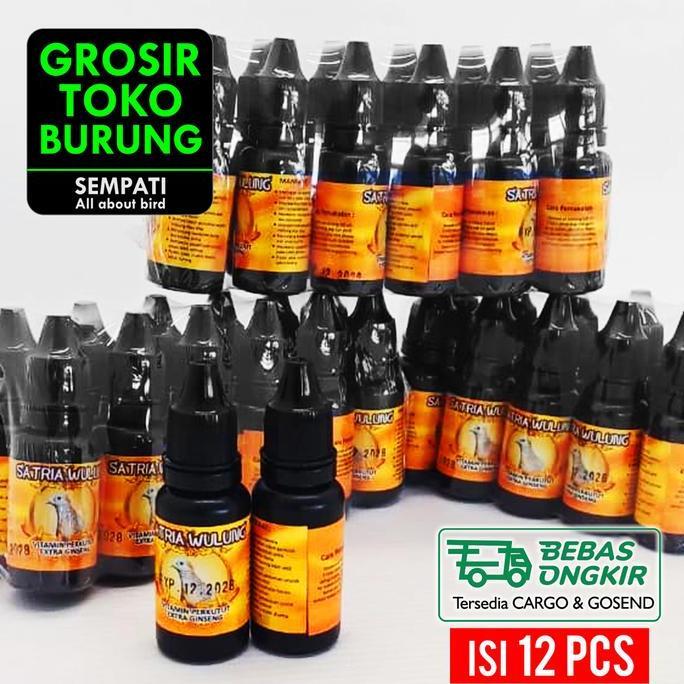 SEMPATI GROSIR Isi 12 pcs Vitamin Burung Perkutut Satria Wulung Ginseng Pro 3 Tetes Gacor Manggung J