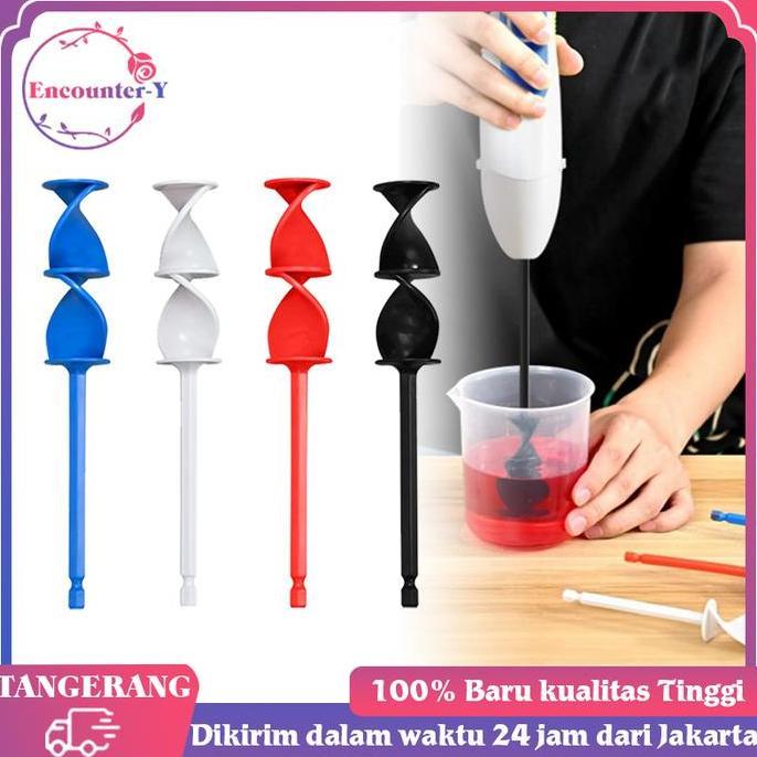 QINGACHO 4pcs/Set Dayung Mixer Epoxy Pengaduk Resin Alat Pengaduk Cat Reusable Mixer Resin Alat Aduk