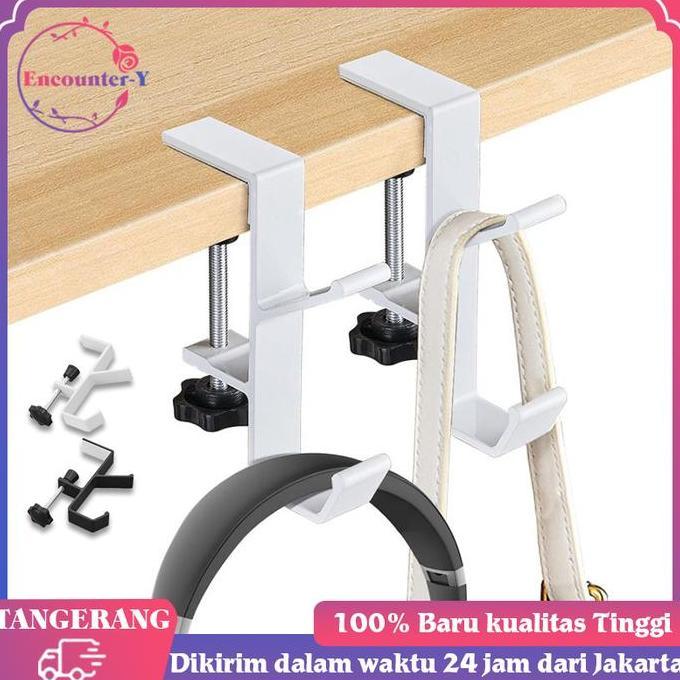 QINGACHO Gantungan Meja Belajar Removable Table Hook Meja Gantungan Tas Meja Adjustable Gantungan Me