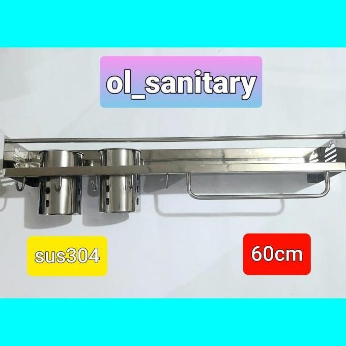 rak pisau dapur stainless rak stainless rak dapur rak bumbu dapur ss Kitchenware