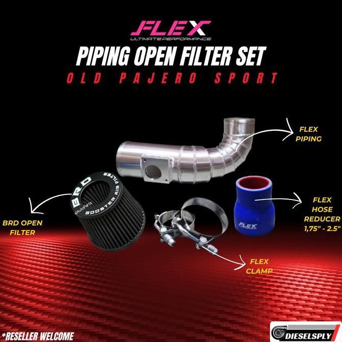 NEW Flex Piping Open Filter Set Old Pajero Sport + BRD Open Filter