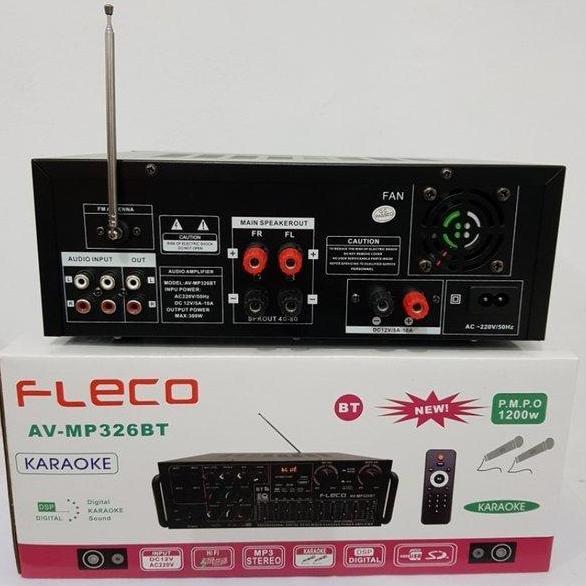 Sunbuck Audio Fleco AV-MP 326 BT - Amplifier Bluetooth USB/SD/FM/MP3 - Amplifier Karaoke Home Theate