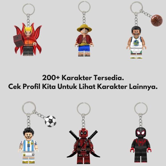 Levi Ackerman Minifigure Keychain | Gantungan Kunci Minifigure Levi Ackerman