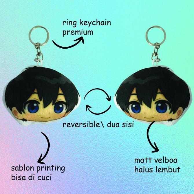 gantungan kunci boneka blue lock / plushie keychain blue lock /  blue lock keychain dakron