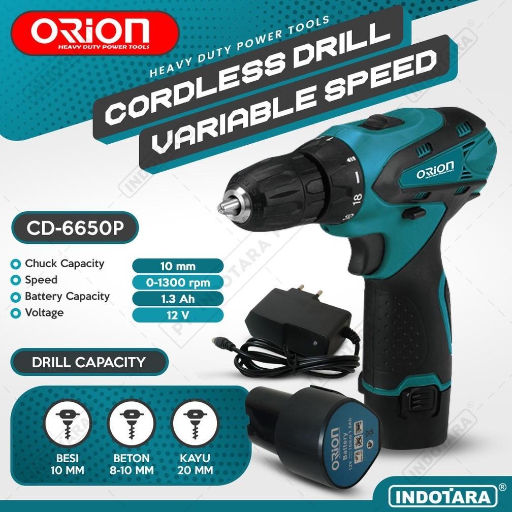Mesin Bor Baterai Tangan / Orion Cordless Drill CD6650P