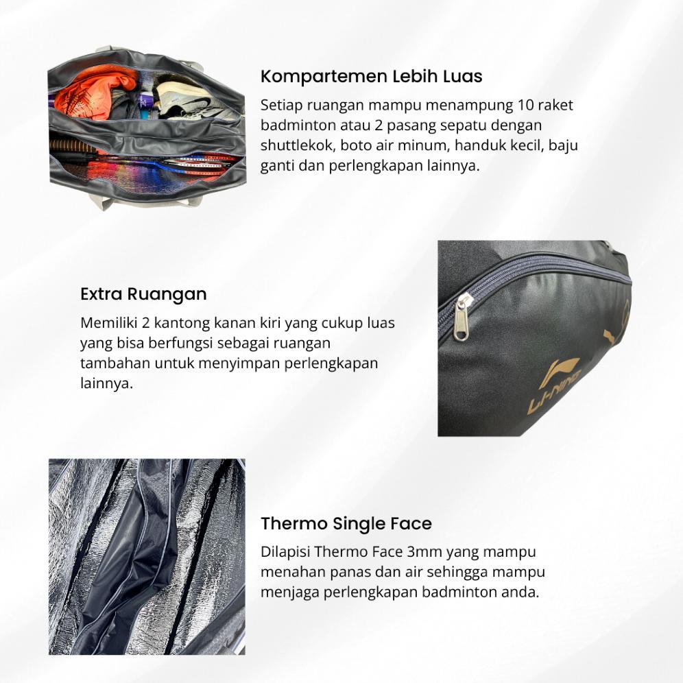 BIG SALE Tas Badminton Selempang Original - Thermo 2 Ruangan | Waterproof Besar
