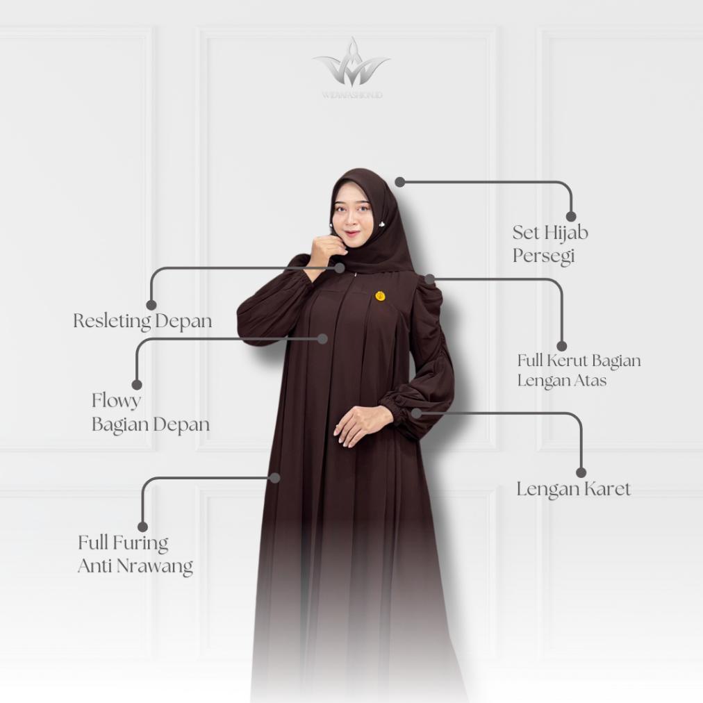 new gamis remaja - gamis busui - zahra dress set hijab ceruty babydoll premium  by widya fashion.id