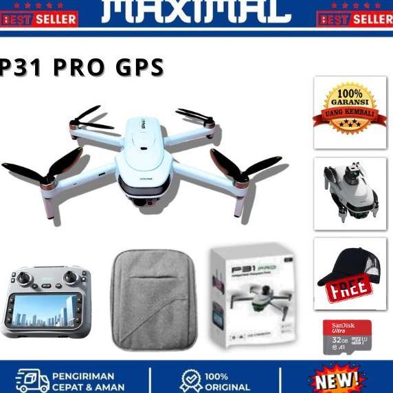 NEW Drone P31 Pro GPS Rc Quadcopter Brushless Motor 1080p HD Camera 2KM Transmission Range 5G WiFi F