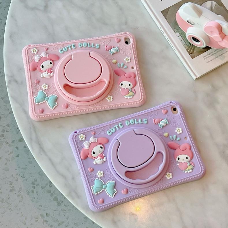 Case Lucu Anak iPad Gen 4 3 2 9.7inch Bonus Tali & Pen Stylus Bahan Silikon