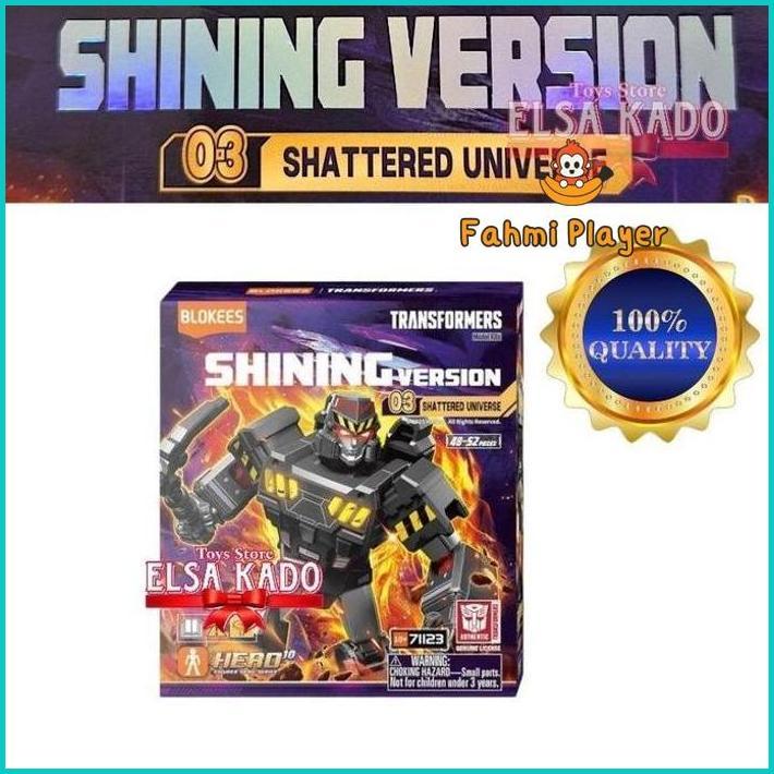 Blokees Transformers Shining Version 03 Shattered Universe Blindbox 1 Pcs Gacha Megatron / Orion Pax