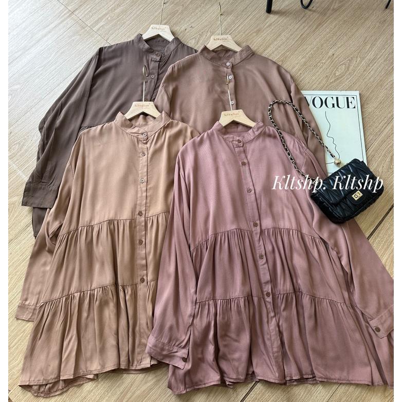 MUSTIKA BLOUSE // TUNIK REMPEL POLOS // TUNIK POLOS // TUNIK RAYON TWILL BAJU K1567