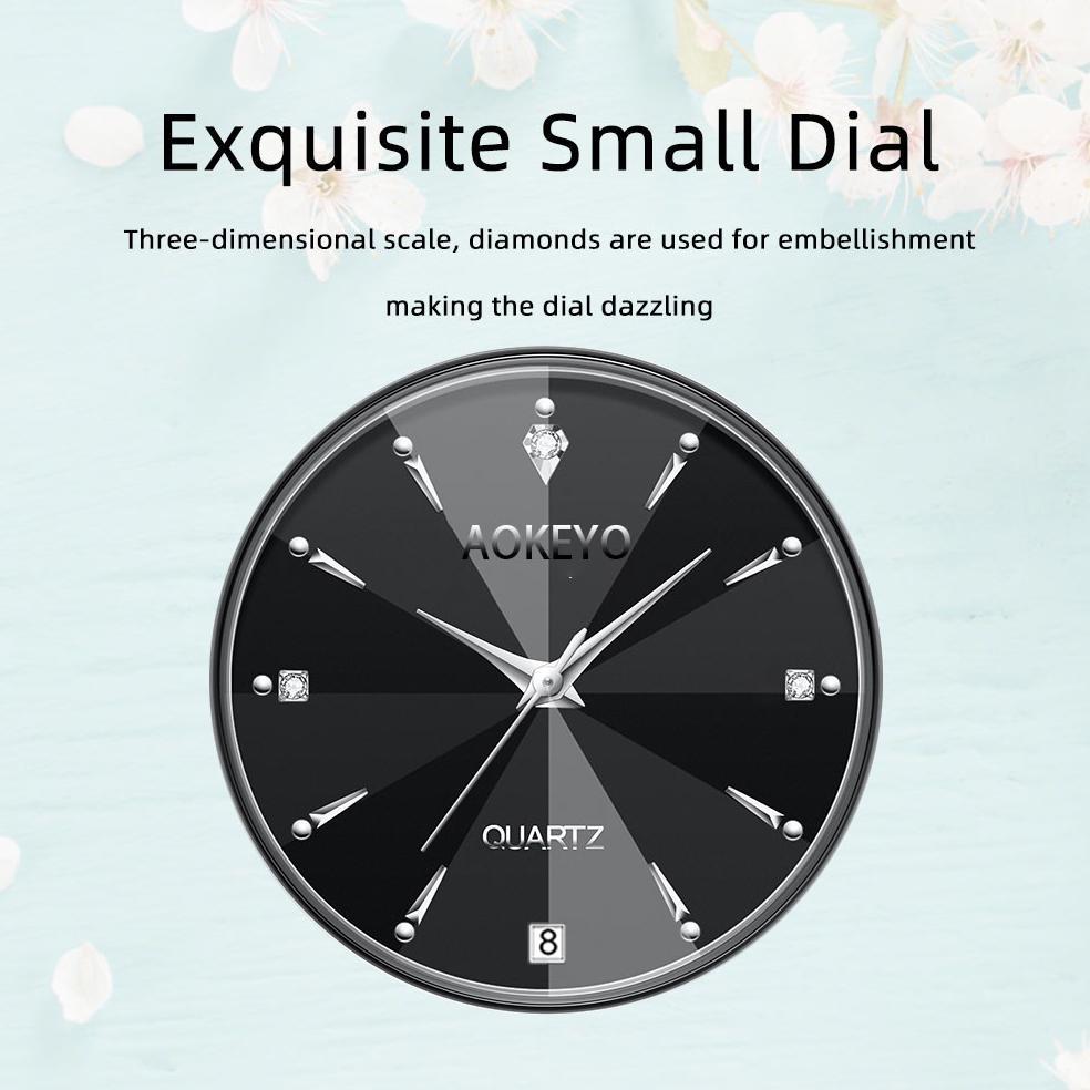 TERMURAH AOKEYO W101 Jam Tangan Wanita Original Berlian Anti Air Analog Bisnis Kuarsa Jam Tangan Cew