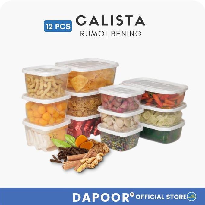 // [COD] TOPLES PLASTIK SET CALISTA RUMOI BENING [12-PCS] TOPLES KULKAS //