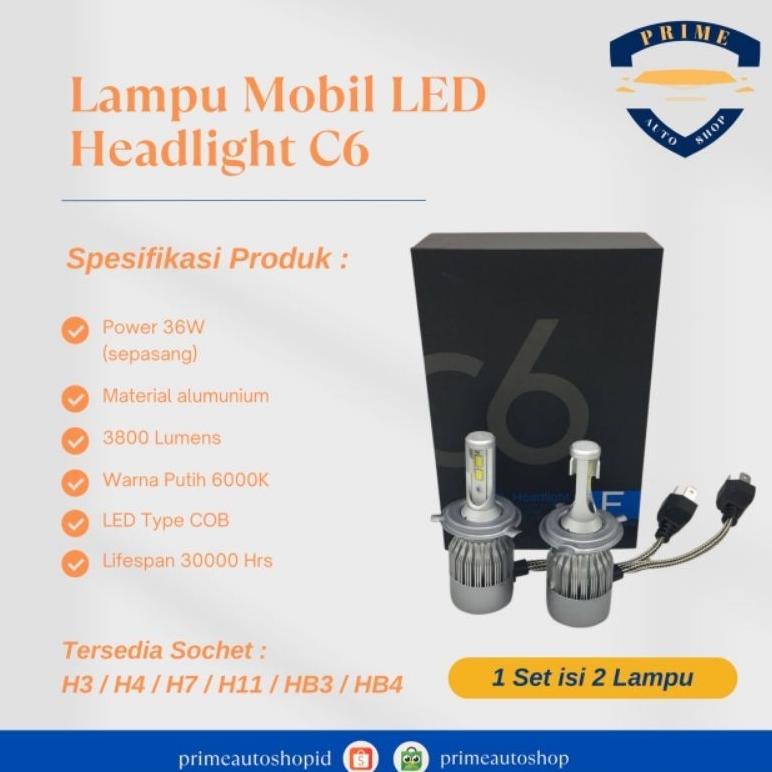 Lampu LED Headlamp Mobil C6 / Headlight LED Mobil C6 Diskon