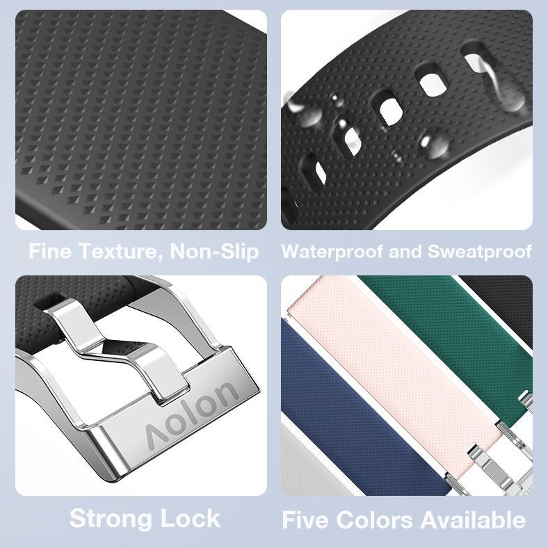 PROMO TERBARU Aolon Original 22mm Silicone Strap SmartWatch Tahan Air&Lembut & Nyaman for Curve/GTS/