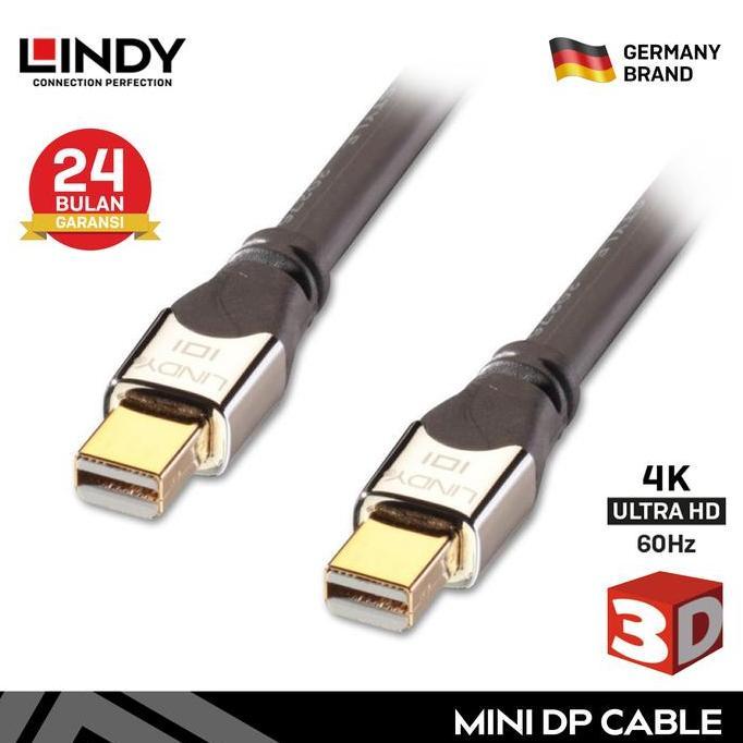 KABEL MINI DISPLAYPORT LINDY 4K UHD DP 1.2 PREMIUM, 2M