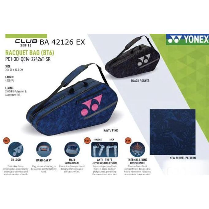 musli.store Tas Badminton Yonex BAG 42126 EX / BA 42126 EX / 42126 Original Diskon