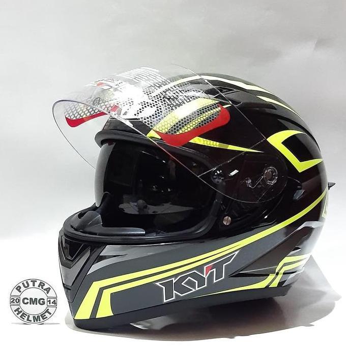HELM KYT FALCON 2 CARBON BLACK YELLOW FLUO