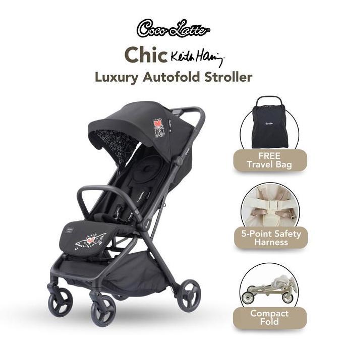 COCOLATTE | KEITH HARING Chic Black Stroller