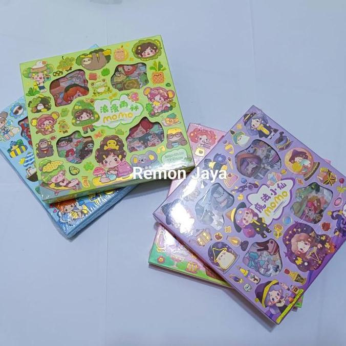 STIKER MOMO RAINBOW 4 WARNA / STIKER MOMO MIX WARNA WATERPROOF