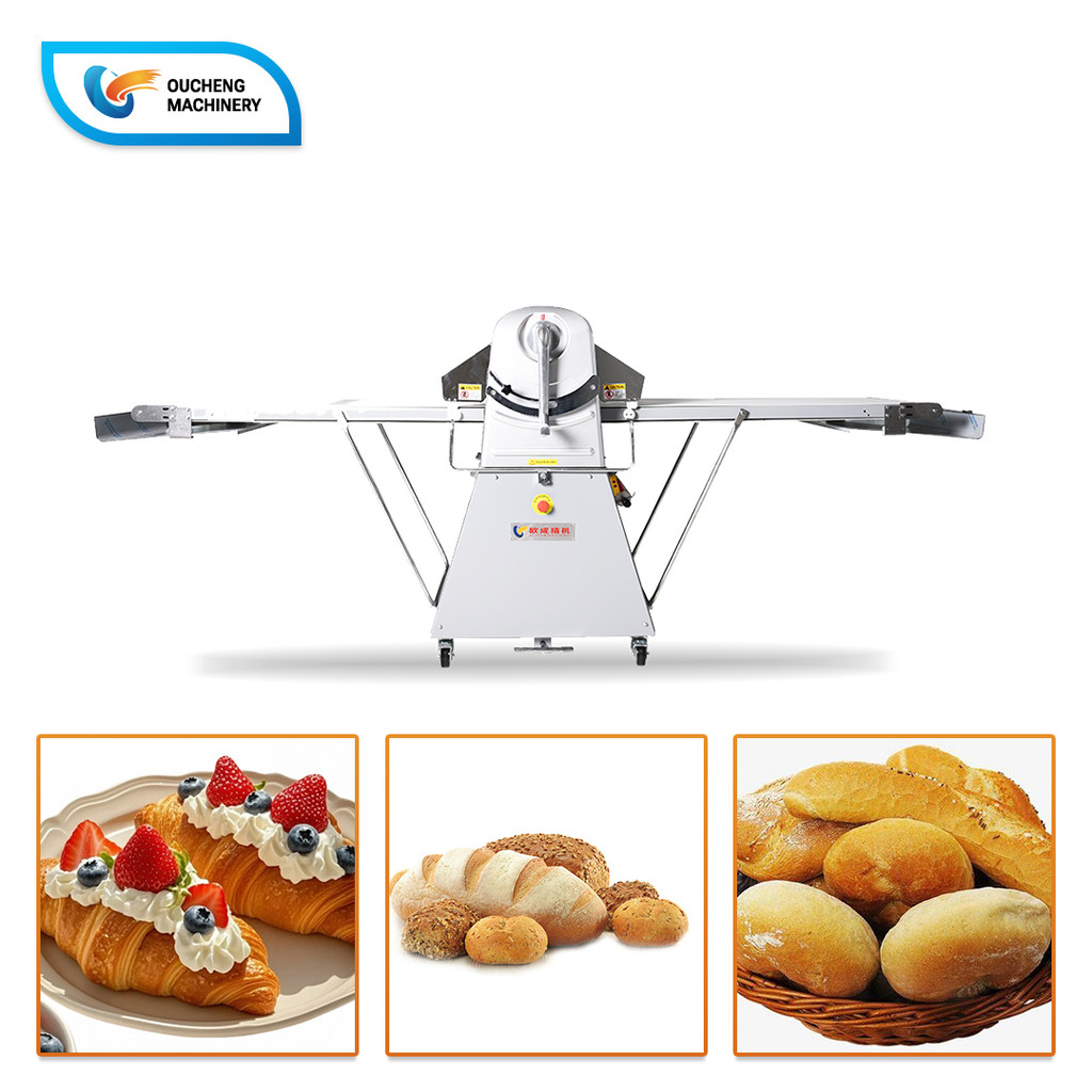 Mesin Pembagi adonan Roti Oucheng Machinery Perak,dough sheeter