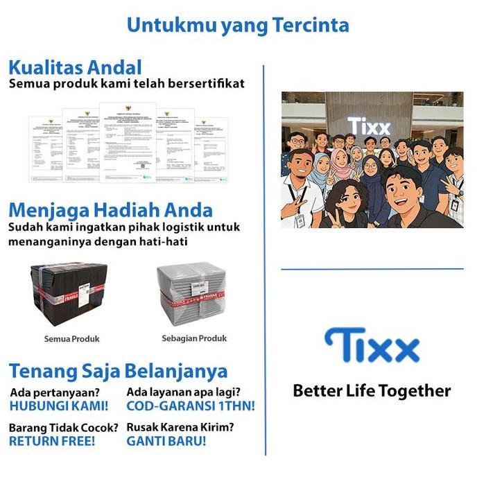 TIXX Vacuum Cleaner 18L Stainless 3in1 Wet and Dry Daya Hisap Kuat 25000Pa Low Watt 500W Blower Jepa
