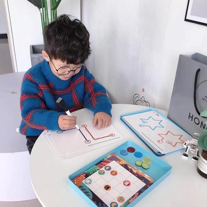 Aminahhasyim- saalin finger maze left right brain exercises mainan edukasi anak Diskon
