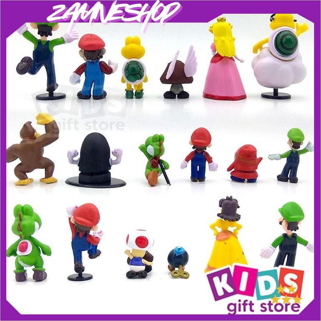 Nintendo Super Mario Figure 18pcs - Mainan Figur KGS Ori