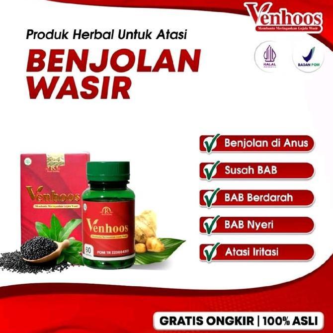Intm- Venhoos Obat Ambeien 30 Kapsul - Membantu Mengatasi Nyeri Gatal Anus & Menghentikan Pendrahan 