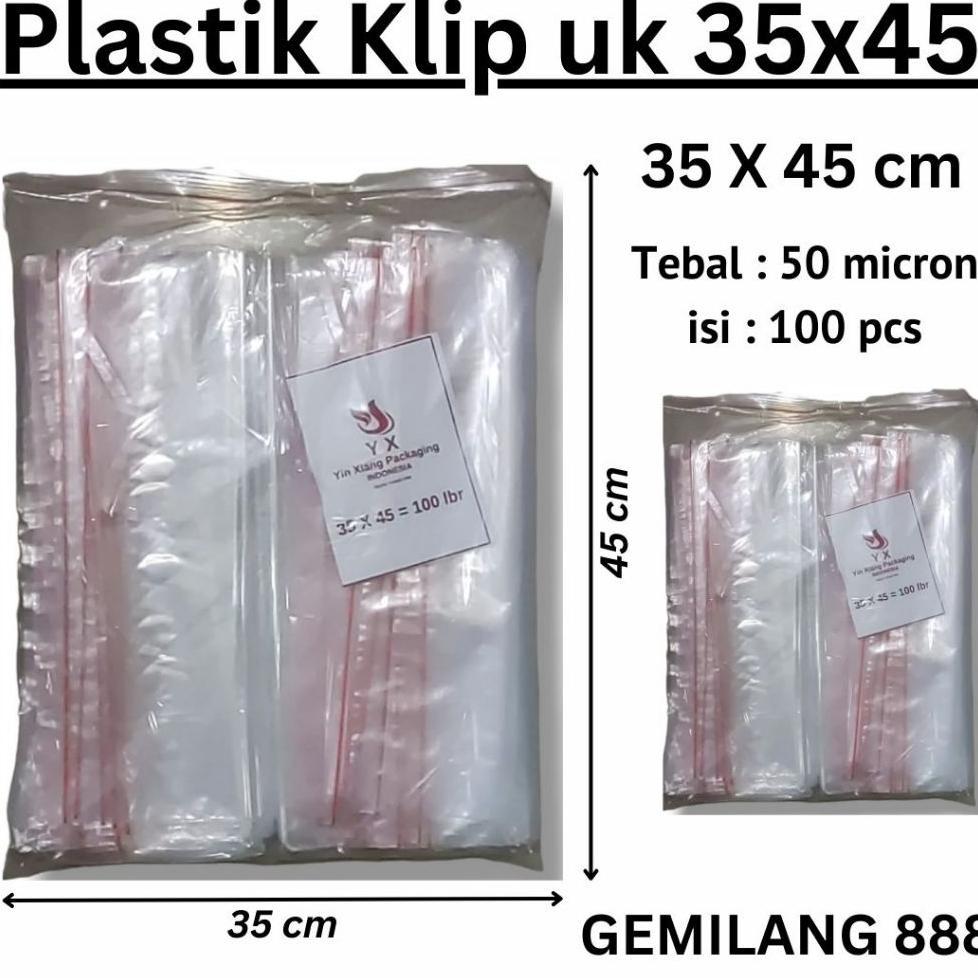 Plastik Klip Uk 35X45 Cm - Plastik Zipper Lock, Plastik Klip Baju, Plastik Ziplock/Zipper Lock