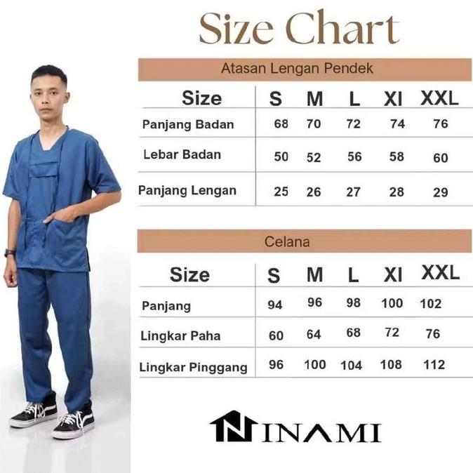 Med- [Free Bordir Nama] Baju Ok Toyobo Lengan Pendek Scrub