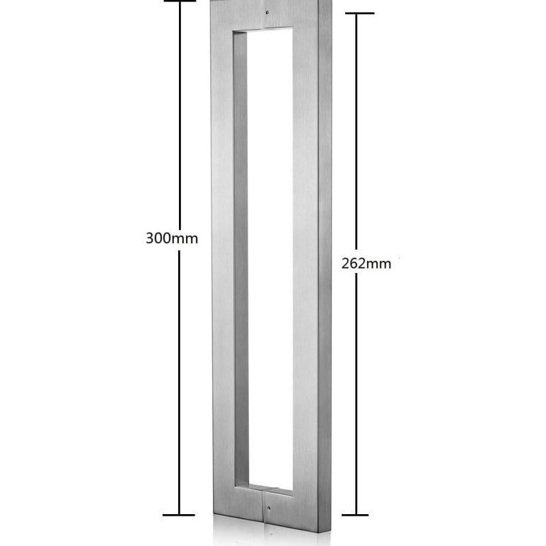 (Lestary Store) 438mm Panjang Pull Handle Pintu Rumah Gagang Pintu Desain Dua Sisi Pull Handle Solid