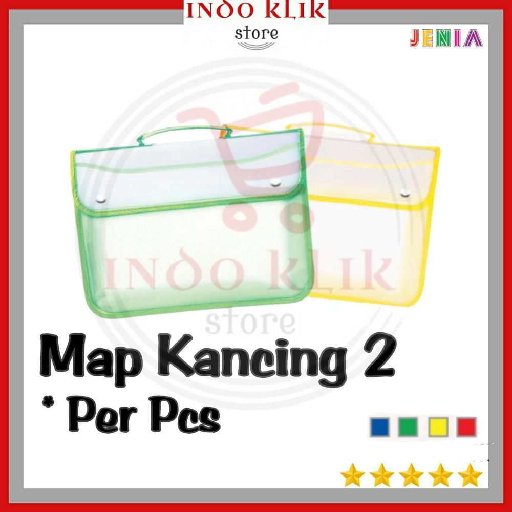 Map Plastik Kancing 2 Jaring JENIA /  Carrying Bag Kancing2 / Map File Kancing Tenteng