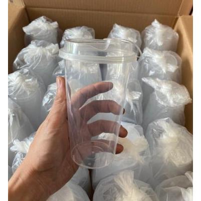 1 Set Gelas Cup Injection + Tutup Lid Anti Tumpah Gelas Pp Injection Gelas Cup Tebal Gelas Lid Gelas