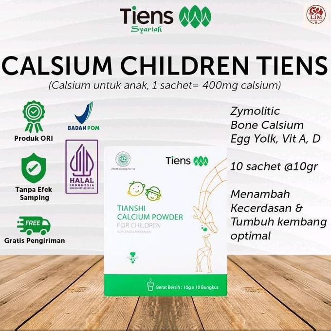 Medova Calsium TIENS for Children isi 10 Sachet untuk Menunjang Pertumbuhan Tinggi Badan Berat Badan