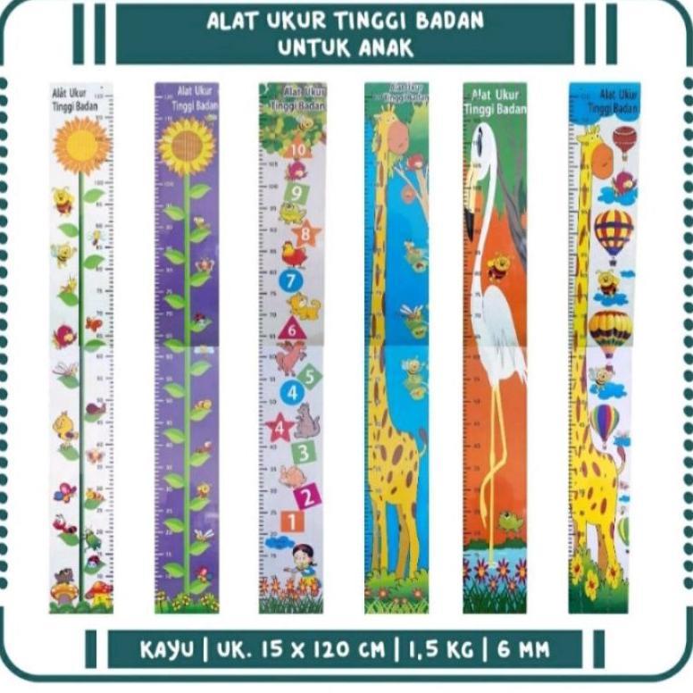 Alat Pengukur Tinggi Badan Anak Anak Kayu