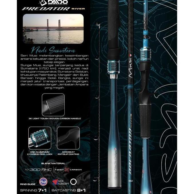 Daido - Joran Predator River Series SS300RHC Casting Spinning/Baitcasting