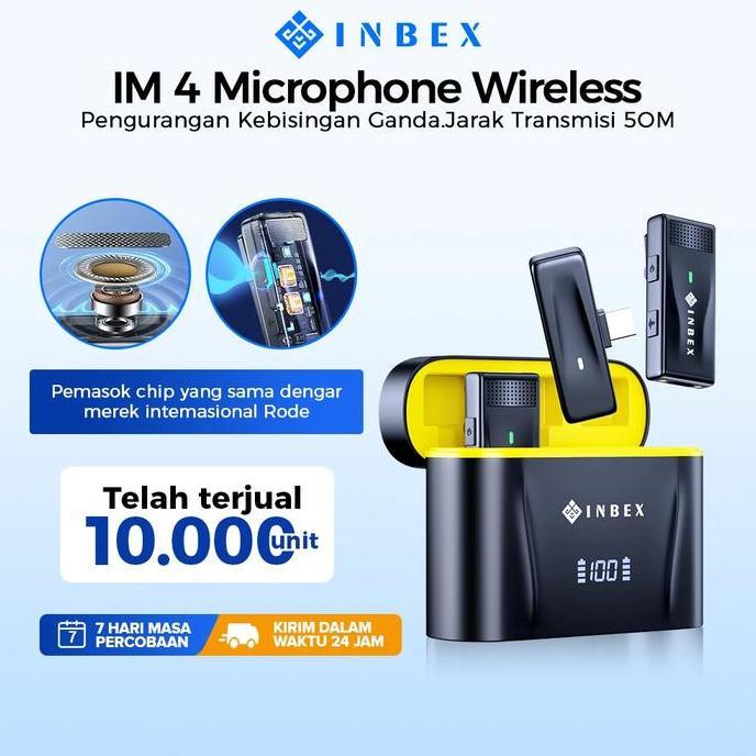 INBEX IM4 Wireless Microphone Mic Wireless Clip on Mikrofon Lavalier