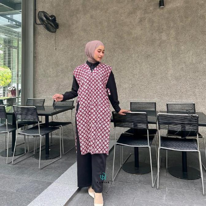 Vest Batik Panjang Premium - Vest Batik (Rompi) [PANJANG] Raw Hijab PROMO