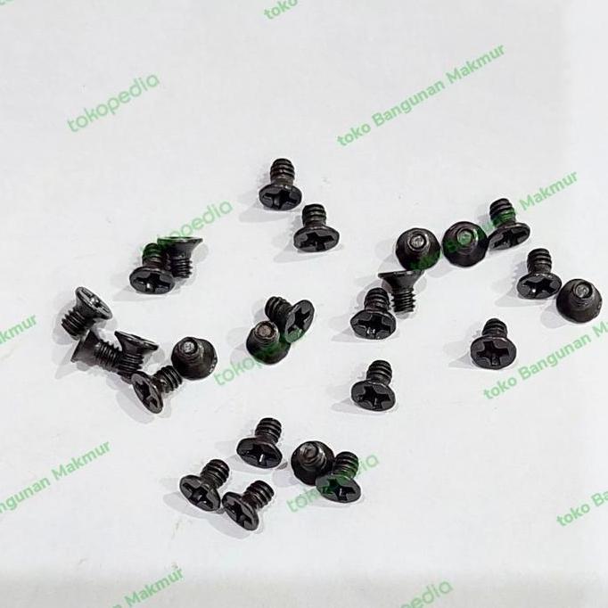 Lone- 100Pcs Baut Hitam M2 Jf Panjang 3Mm 4Mm 5Mm 6Mm 7Mm