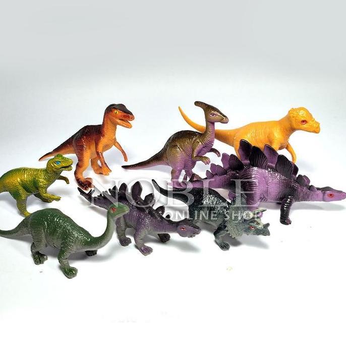 8 Pcs Dinosaurs Miniatur Figure Karakter Dinosaurus Purba Hewan Amfibi Tirex Animal World Mainan Edu