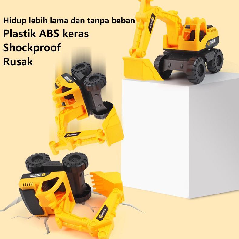 ORIGINAL FUNTOY Besar Truk Mainan Teknik  Dump Truck  Truk Mainan Bulldozer Excavator Traktor Mobil 