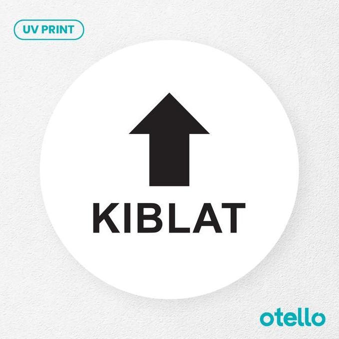 Arah Kiblat Sign Board Akrilik Acrylic Signage Label Sticker Penunjuk