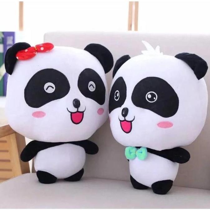 Boneka Karakter Panda Standing Baby Bus Boneka Pasangan Lucu Imut Cocok Buat Kado Ulang Tahun Pacar 
